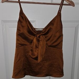 Abercrombie & Fitch Rust Orange Satin Camisole